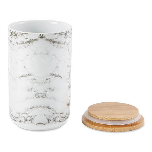 White Marble Ceramic Treat Canister