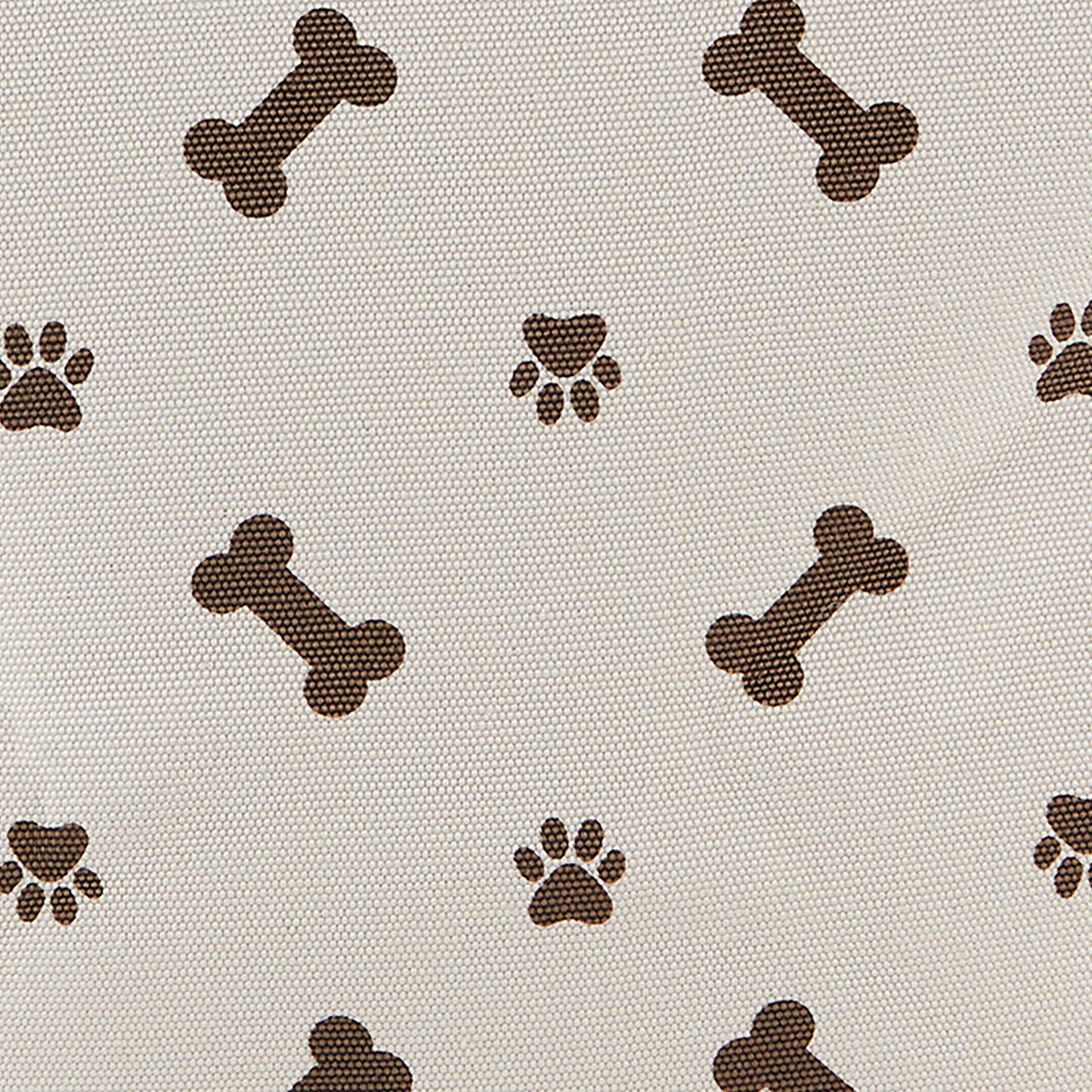 Polyester Pet Bin Paw/Bone Dark Brown Rectangle Medium 16X10X12