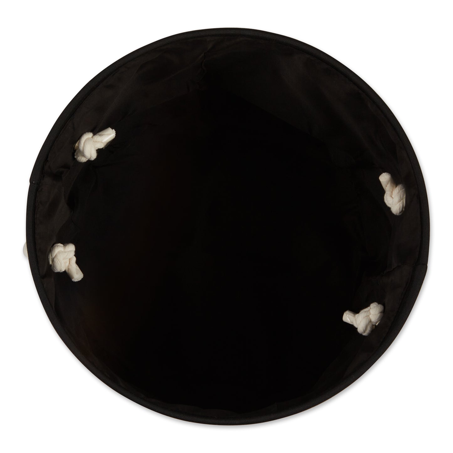 Polyester Pet Bin Paw Black Round Medium 12X15X15