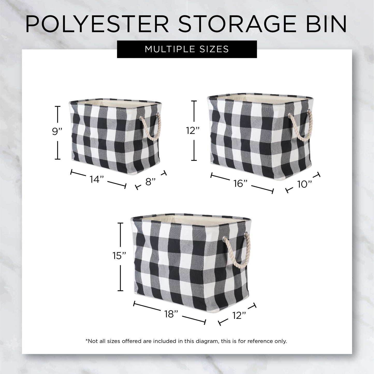 Polyester Pet Bin Paw Black Rectangle Small 14X8X9