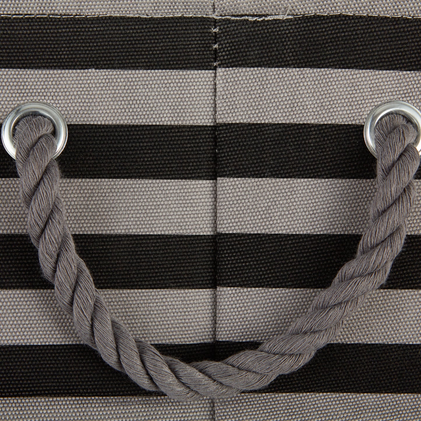 Polyester Pet Bin Stripe With Paw Patch Black Rectangle Medium 16X10X12