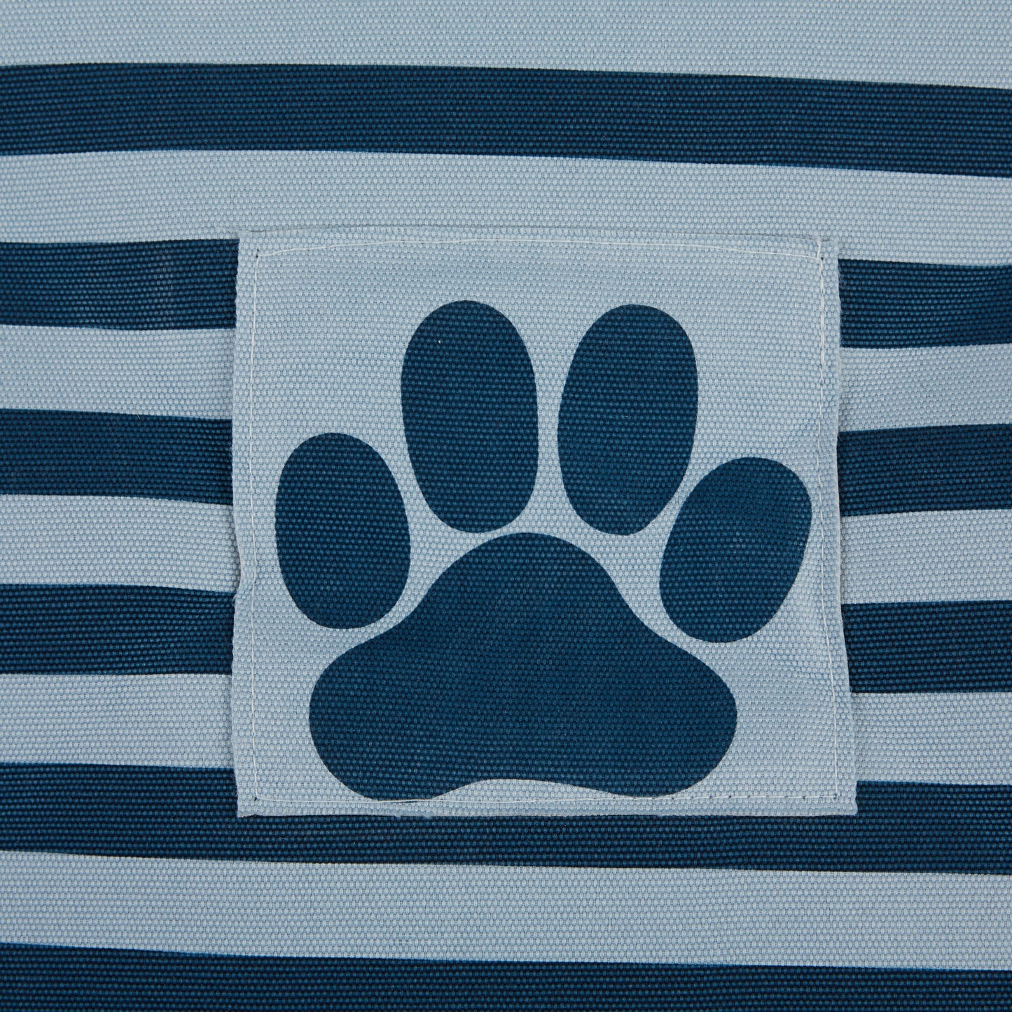 Bone Dry Pet Storage Bin, Striped Paw Patch, Dark Navy, Medium Round, 15x12"