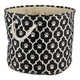 Polyester Pet Bin Lattice Paw Black Round Large 15X18X18