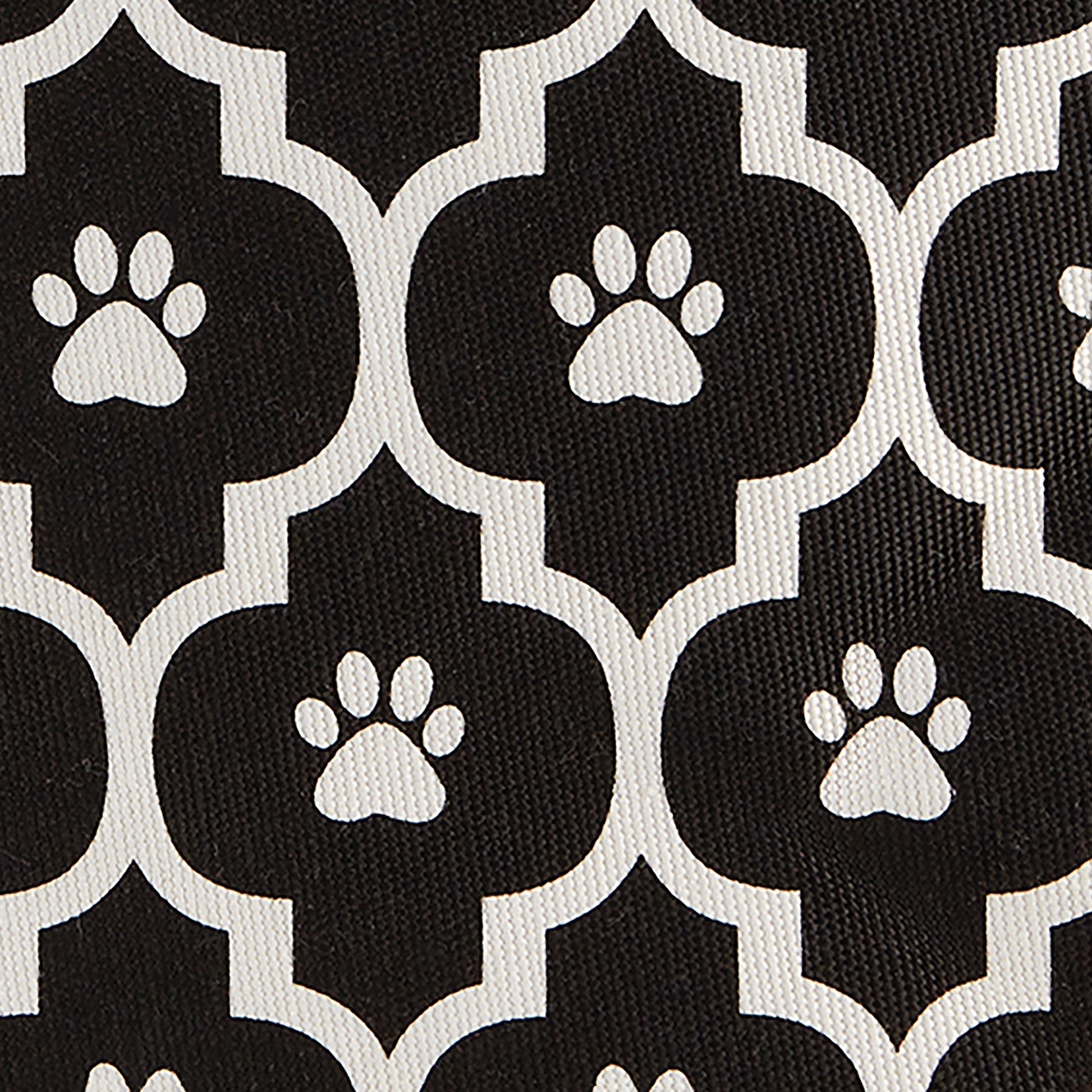 Polyester Pet Bin Lattice Paw Black Rectangle Small 14X8X9