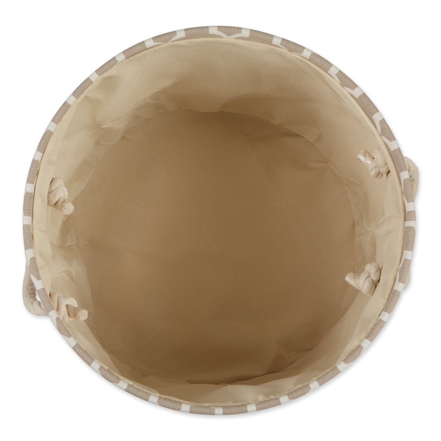 Polyester Pet Bin Lattice Paw Stone Round Medium 12X15X15
