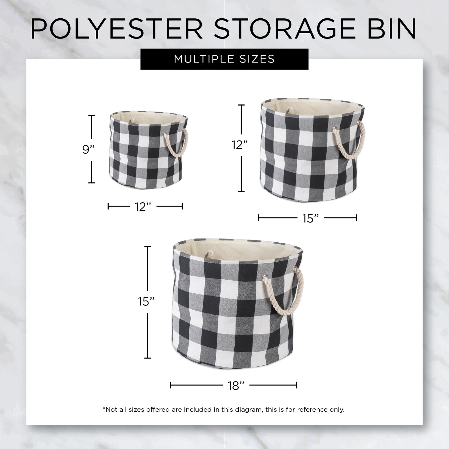Polyester Pet Bin Lattice Paw Stone Round Medium 12X15X15