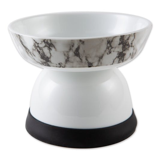 Pet Bowl Raised Marble Large 5.3Dx4.5H Set of 2