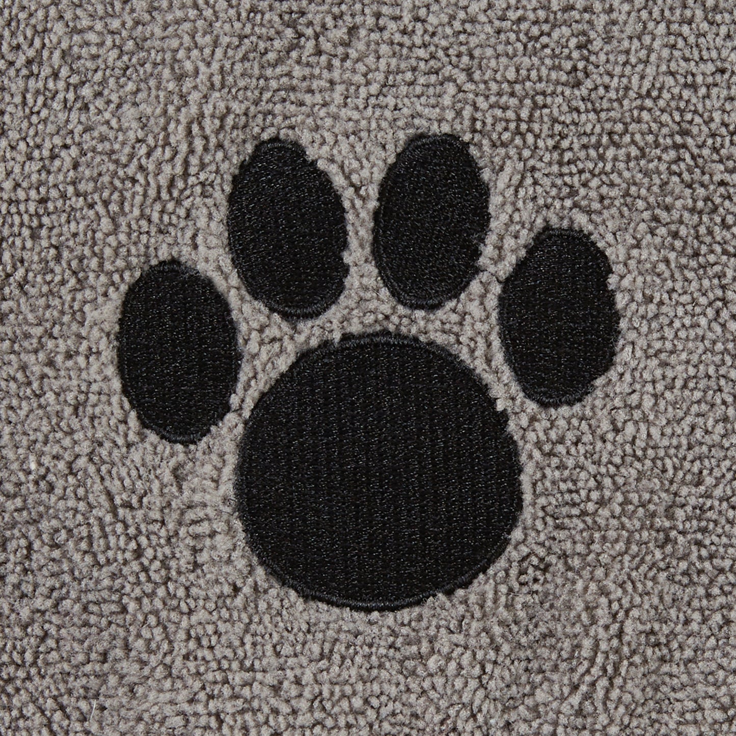 Gray Embroidered Paw Small Pet Robe