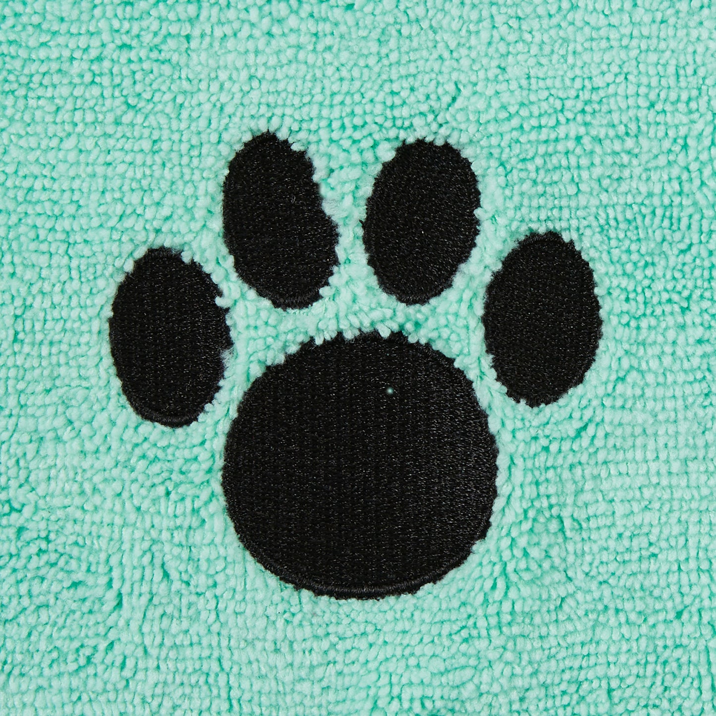 Aqua Embroidered Paw Small Pet Robe