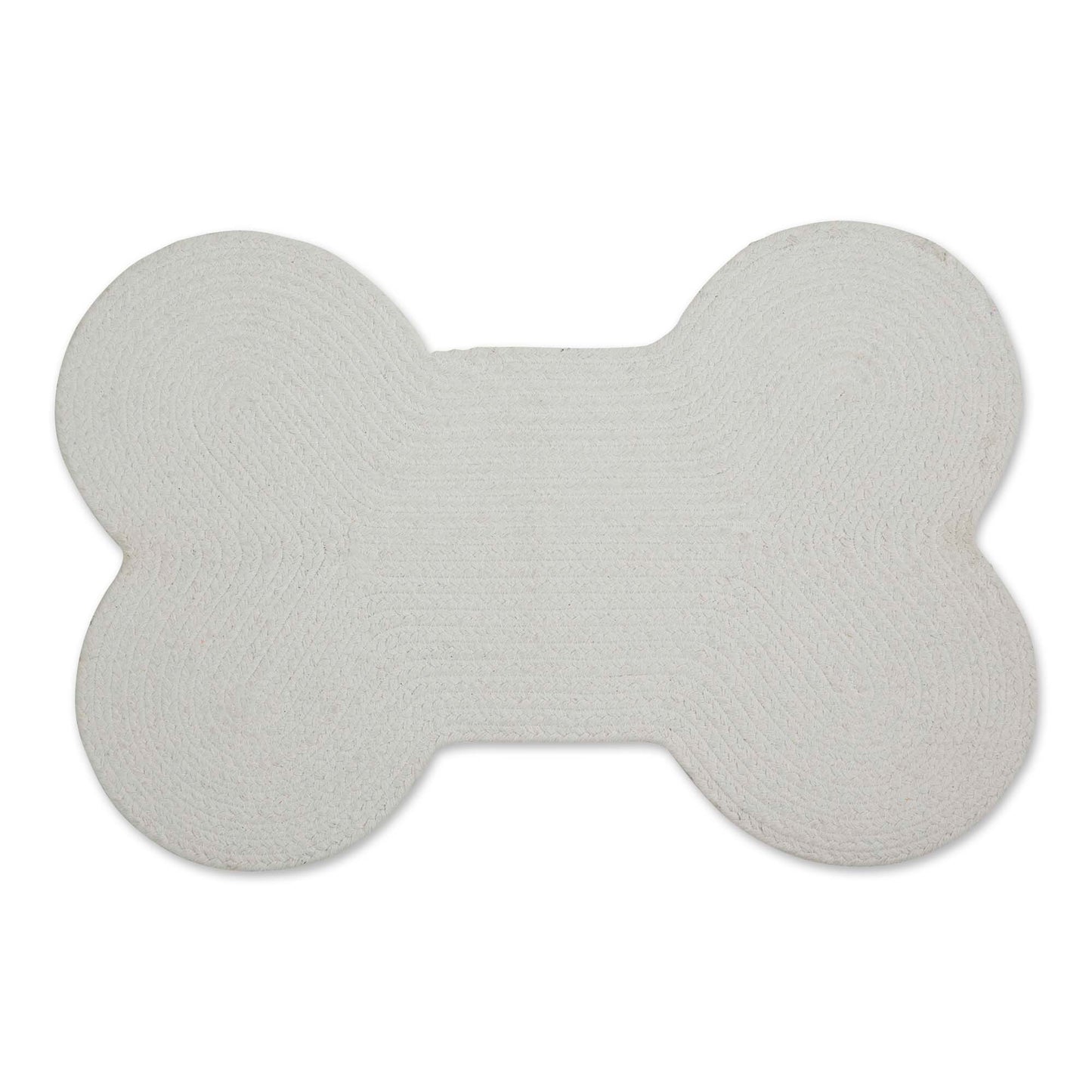 Black & White Buffalo Check Bone Shaped Pet Mat 16x24