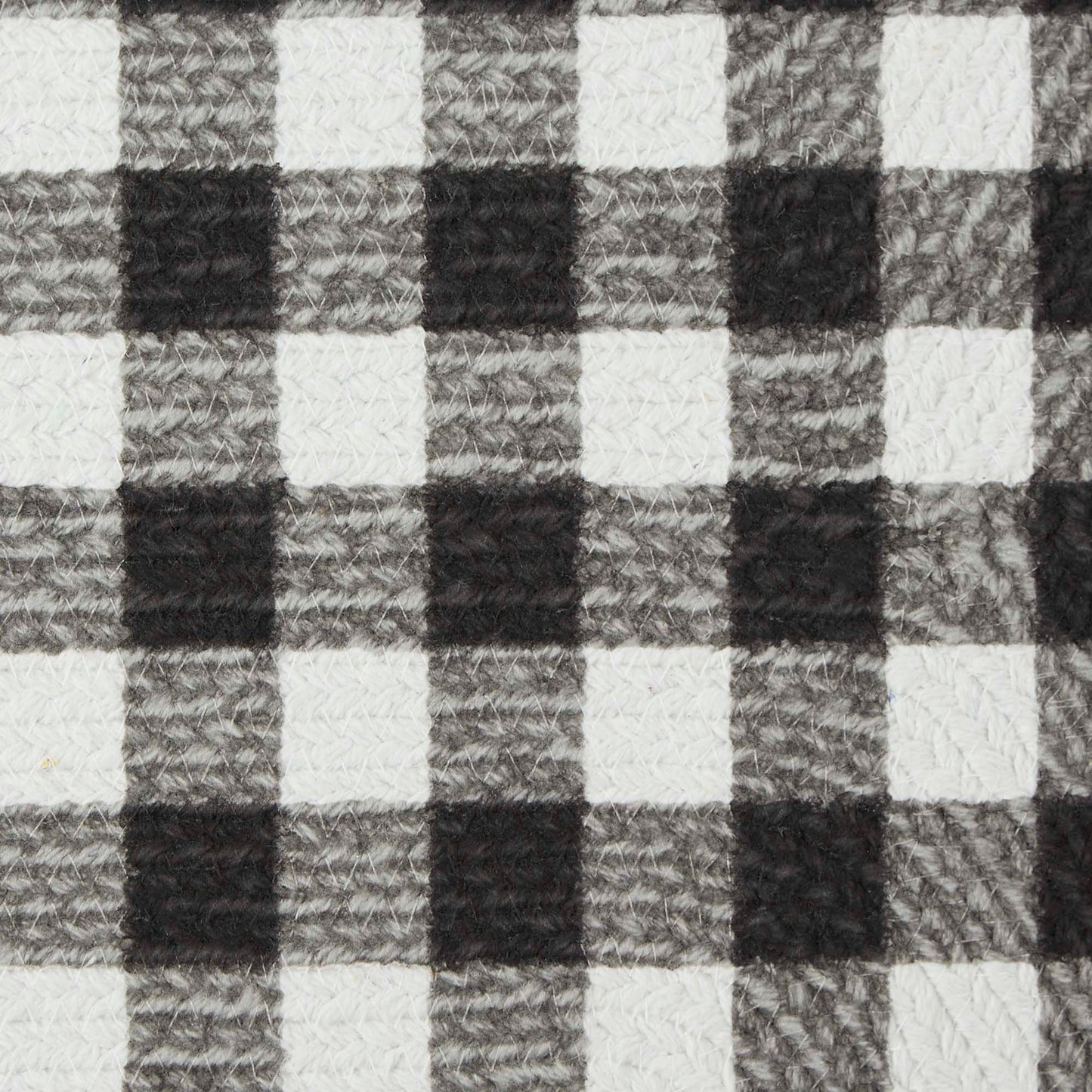 Black & White Buffalo Check Bone Shaped Pet Mat 16x24