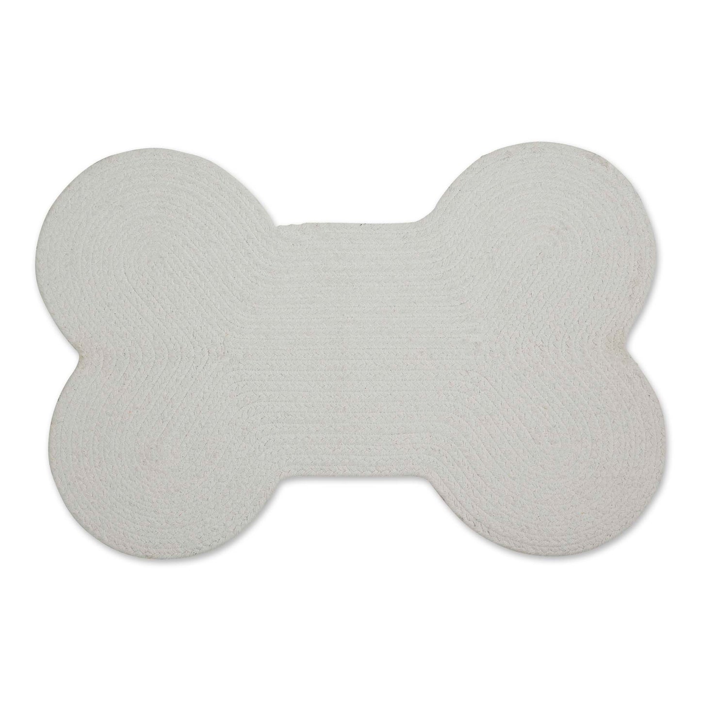 Gray Eat Play Love Bone Shaped Pet Mat 16X24