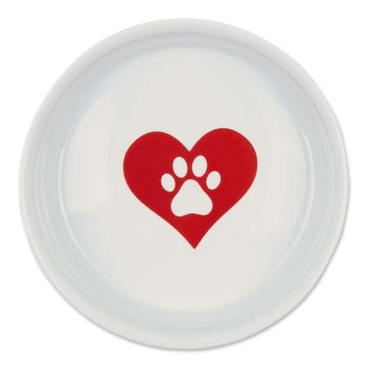 Heart Paw Pet Bowl Set/2, Medium - 1.5 C Capacity