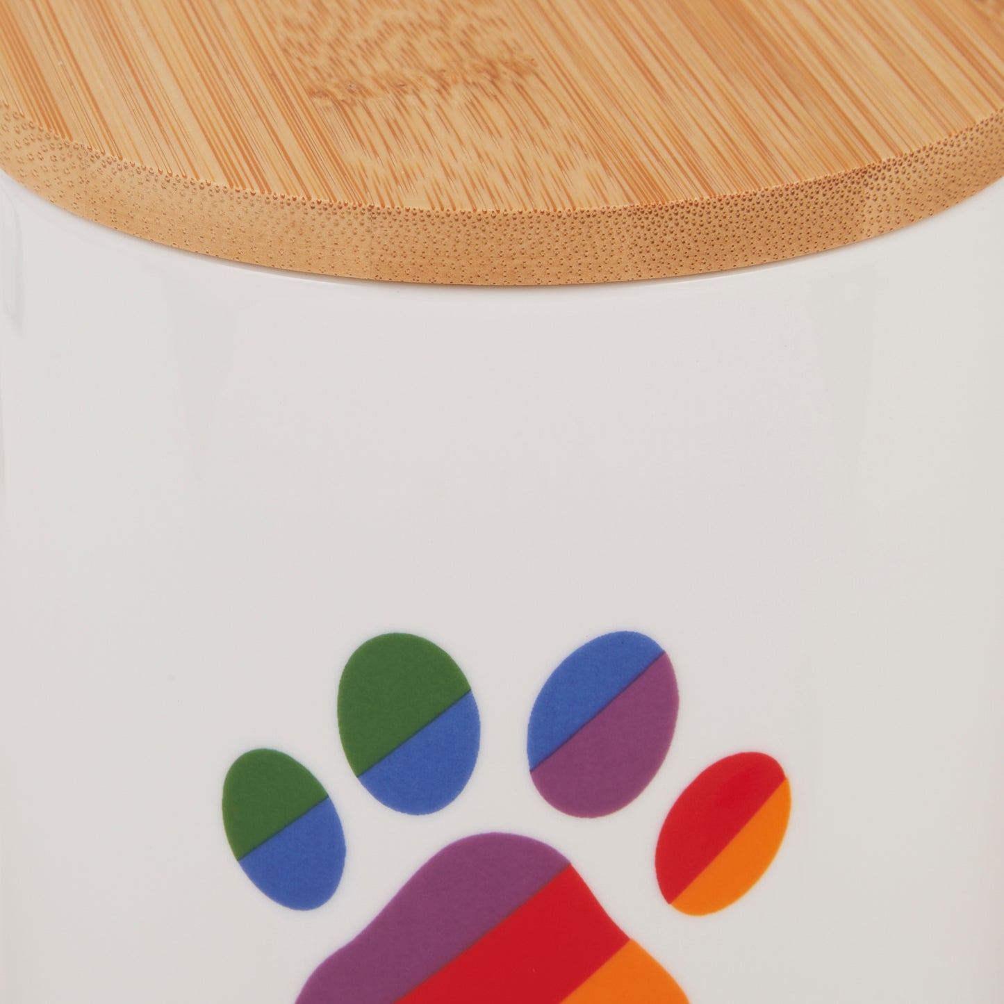 Rainbow Paw Ceramic Treat Canister