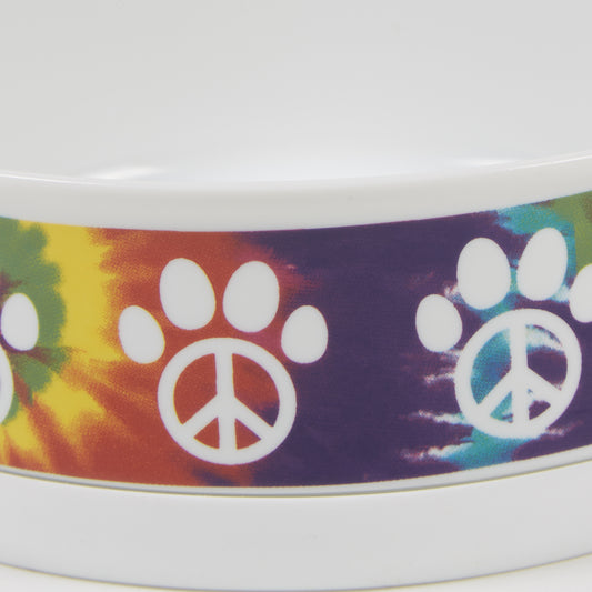 Peace Paw Pet Bowl Set/2, Large 3.75 C. Capacity