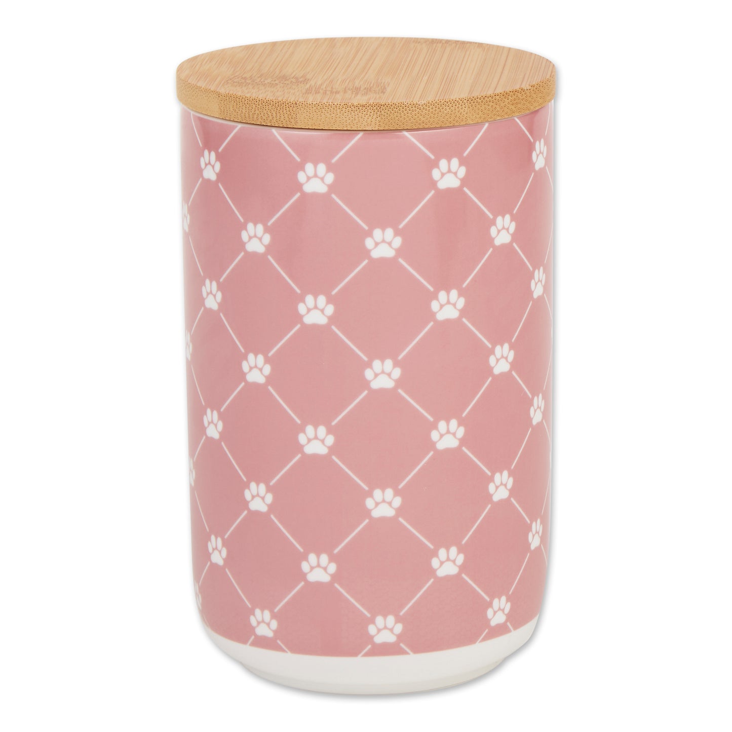 Rose Trellis Paw Ceramic Treat Canister