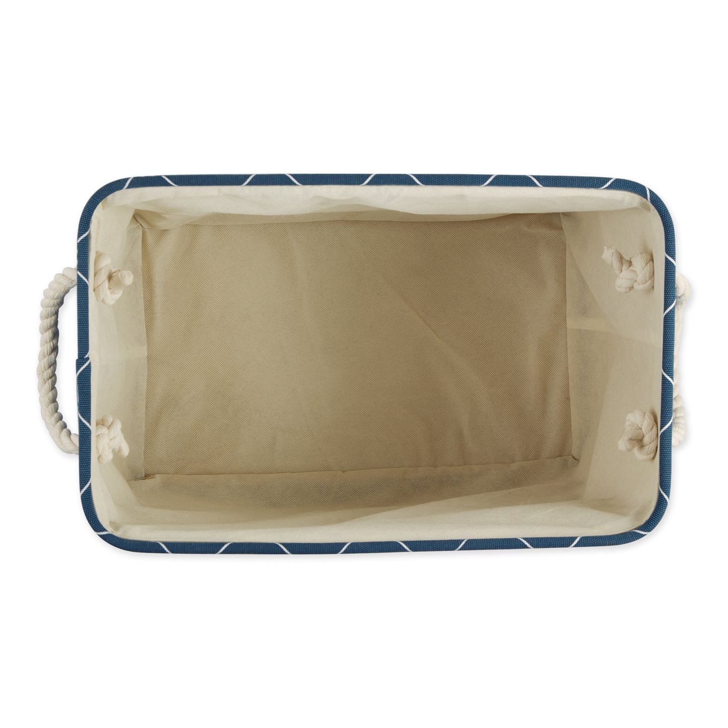 Bone Dry Collapsible Pet Storage Bin, Trellis Paw Print, Navy, Small - 14x8x9"