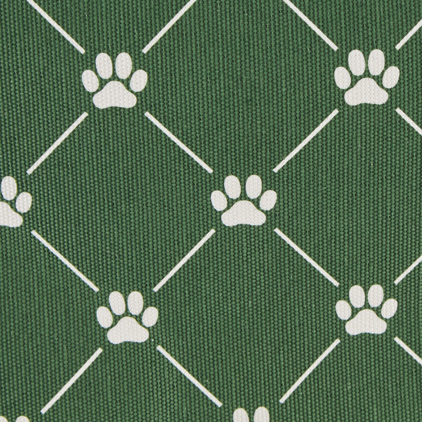 Bone Dry Collapsible Pet Storage Bin, Trellis Paw Print, Hunter Green, Large - 17.5x12x15"