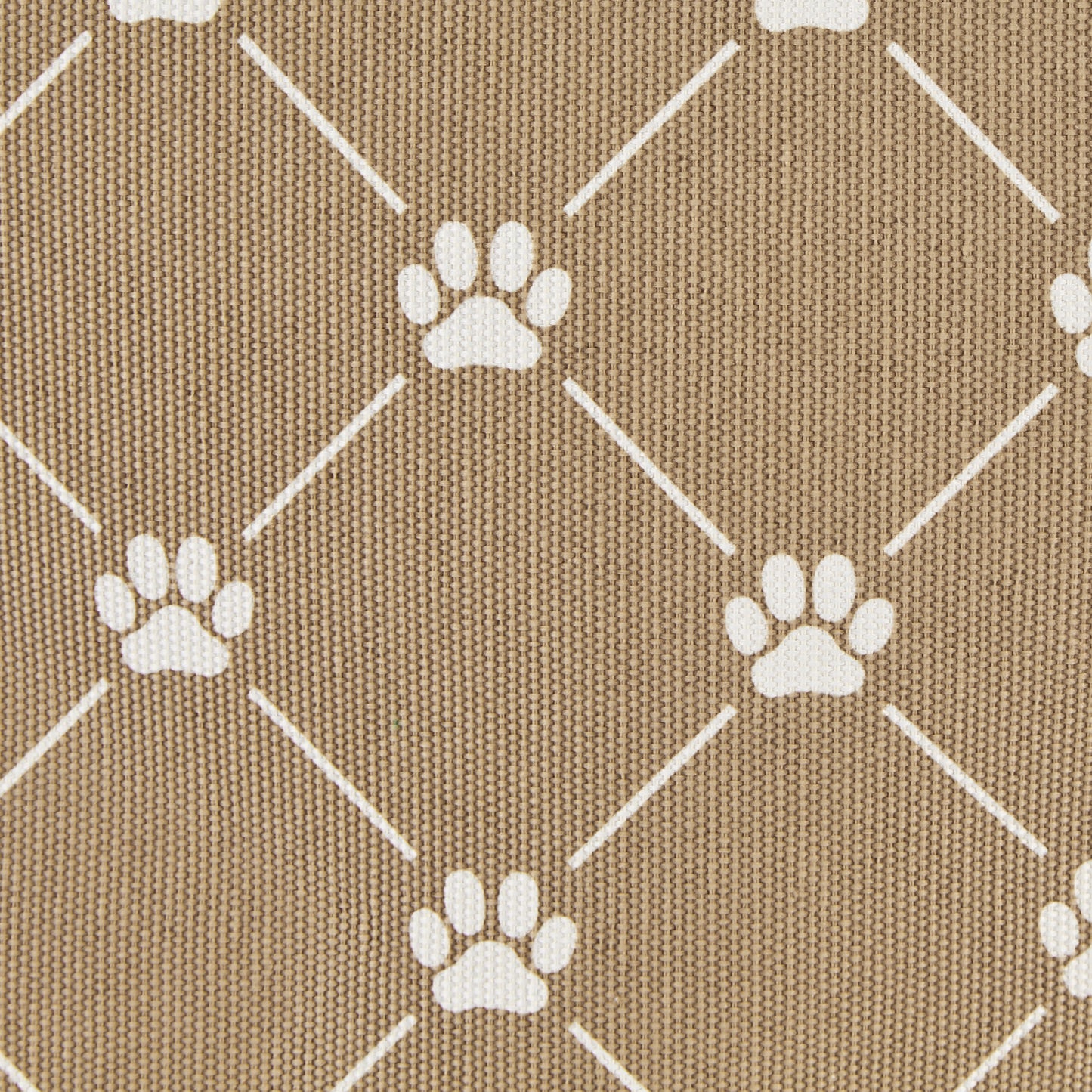 Bone Dry Collapsible Pet Storage Bin, Trellis Paw Print, Taupe, Small - 14x8x9"