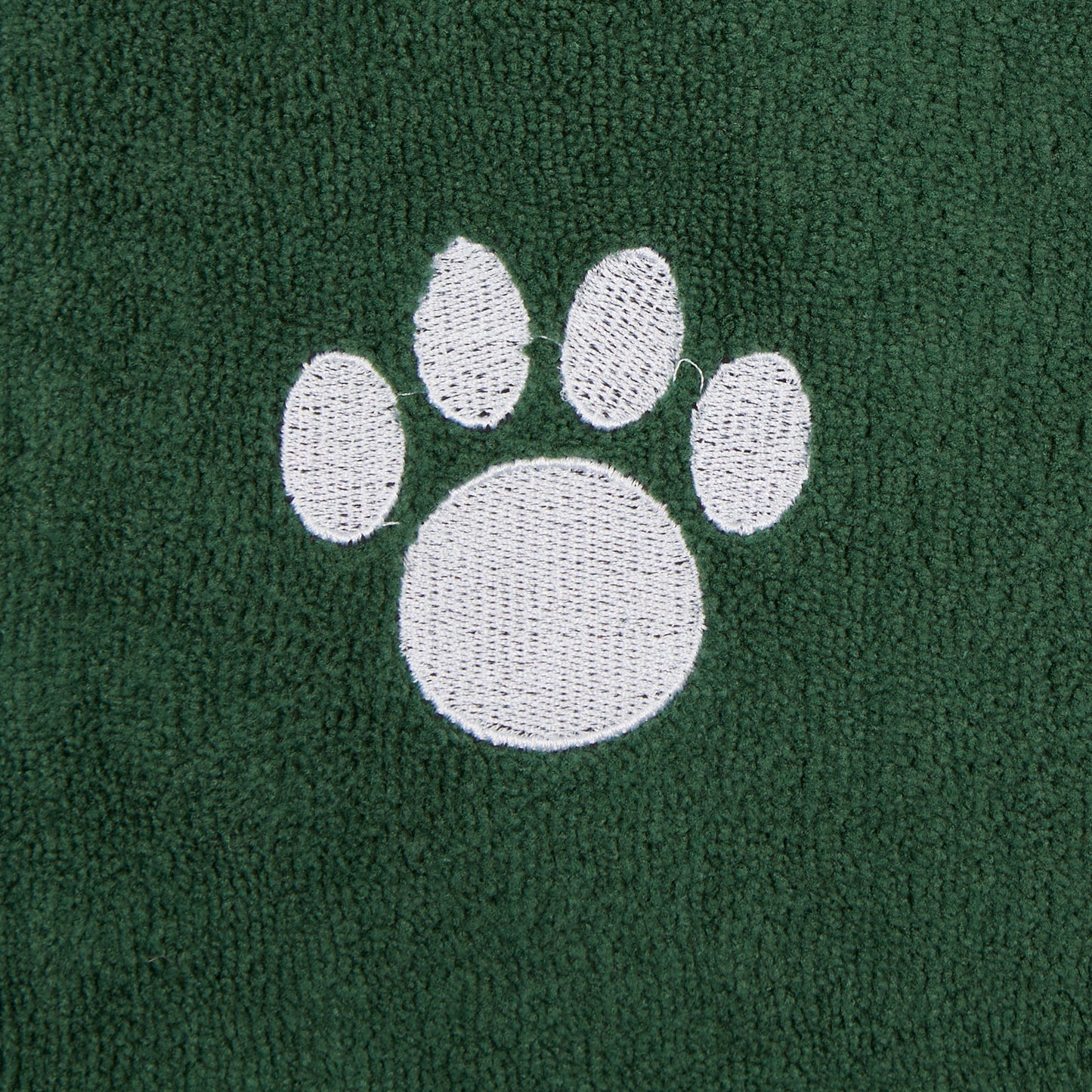 Bone Dry Small Pet Towel Set - 3 Pack - Embroidered Paw, Hunter Green, 15x30"