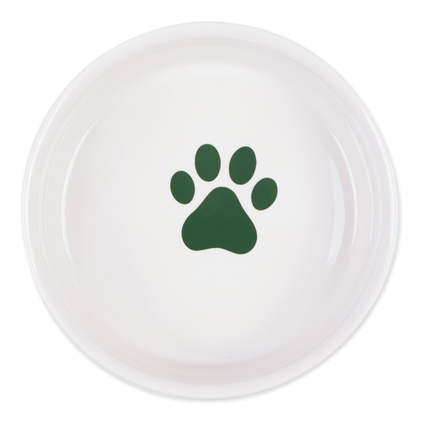 Hunter Green Cat's Meow Pet Bowl Set/2, Medium - 1.5 C. Capacity