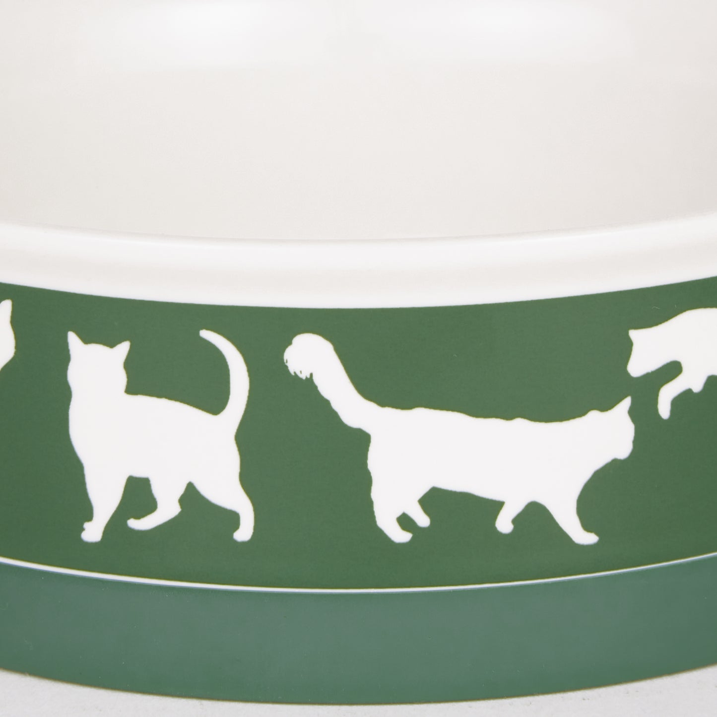 Hunter Green Cat's Meow Pet Bowl Set/2, Medium - 1.5 C. Capacity