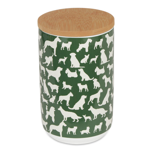 Hunter Green Dog Show Pet Treat Canister - 4.5 Cup Capacity