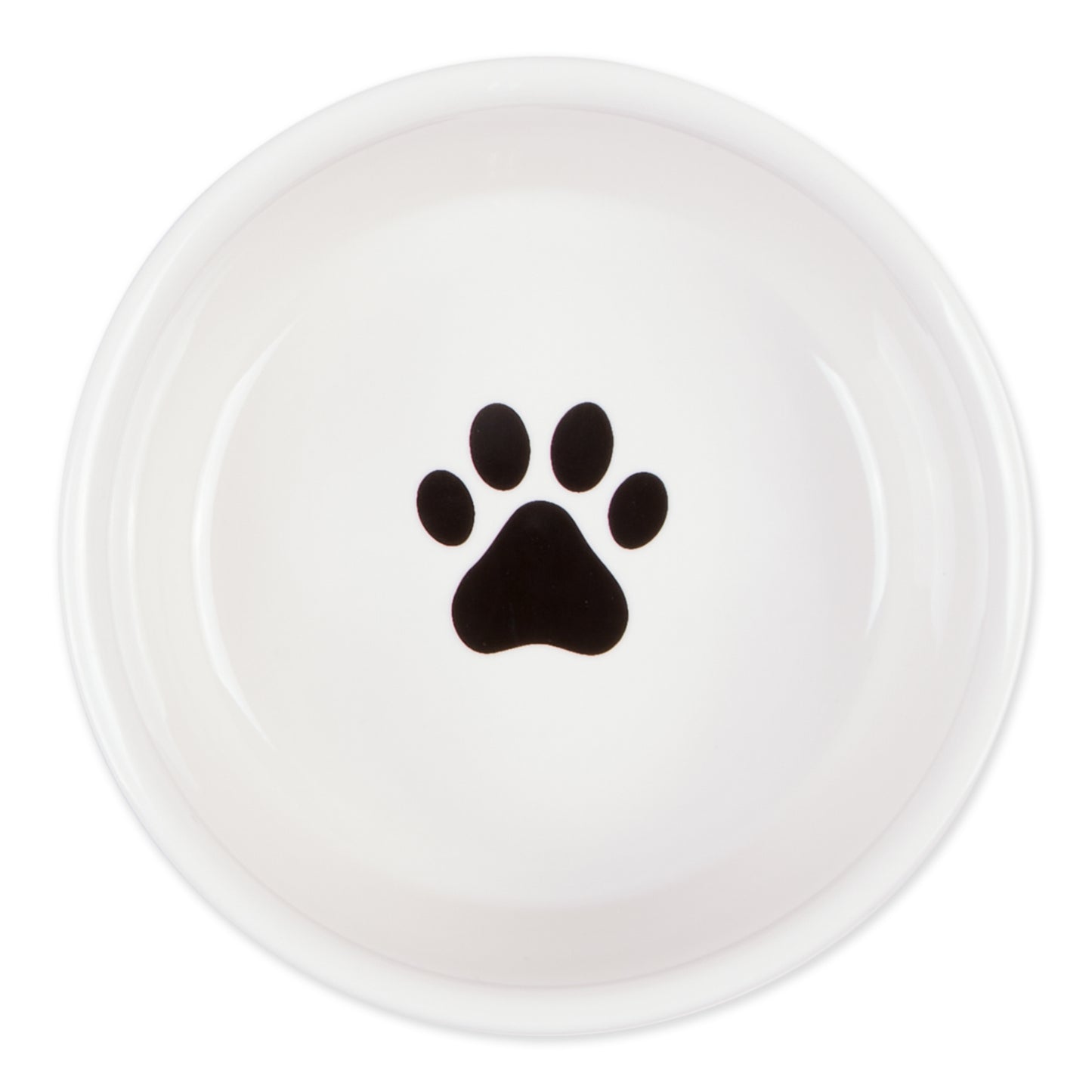 Black/White Cat's Meow Pet Bowl Set of 2, Small - 3/4 C. Capacity