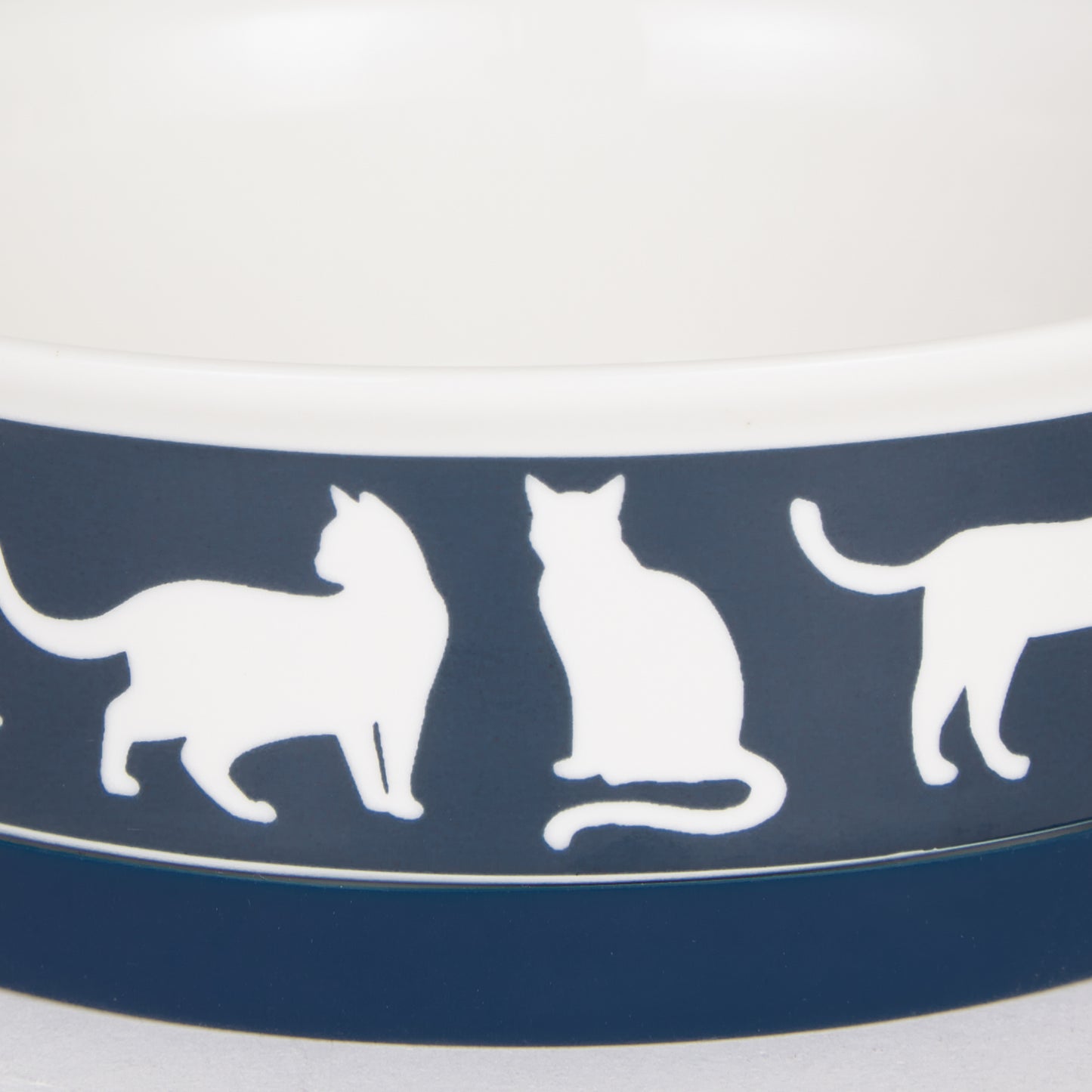 Navy Cat's Meow Pet Bowl Set/2, Medium - 1.75 C. Capacity