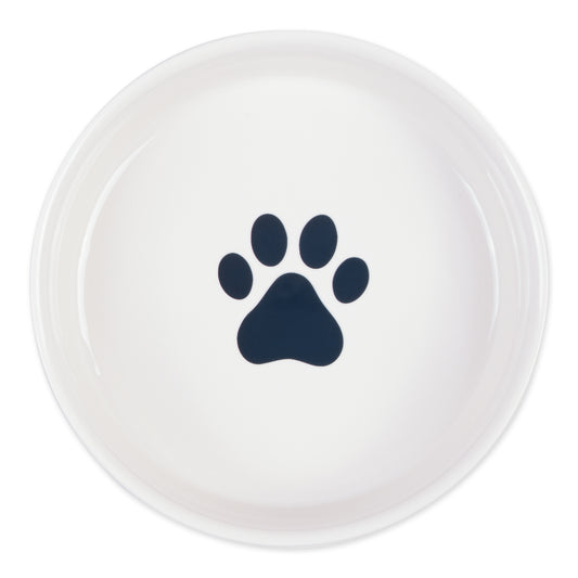 Navy Dog Show Pet Bowl Set/2, Large 3.75 C. Capacity