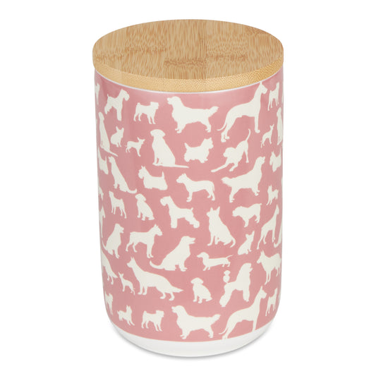 Rose Dog Show Pet Treat Canister 4 Cup Capacity