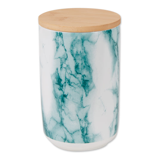 Teal Marble Pet Treat Canister - 4.5 Cup Capacity