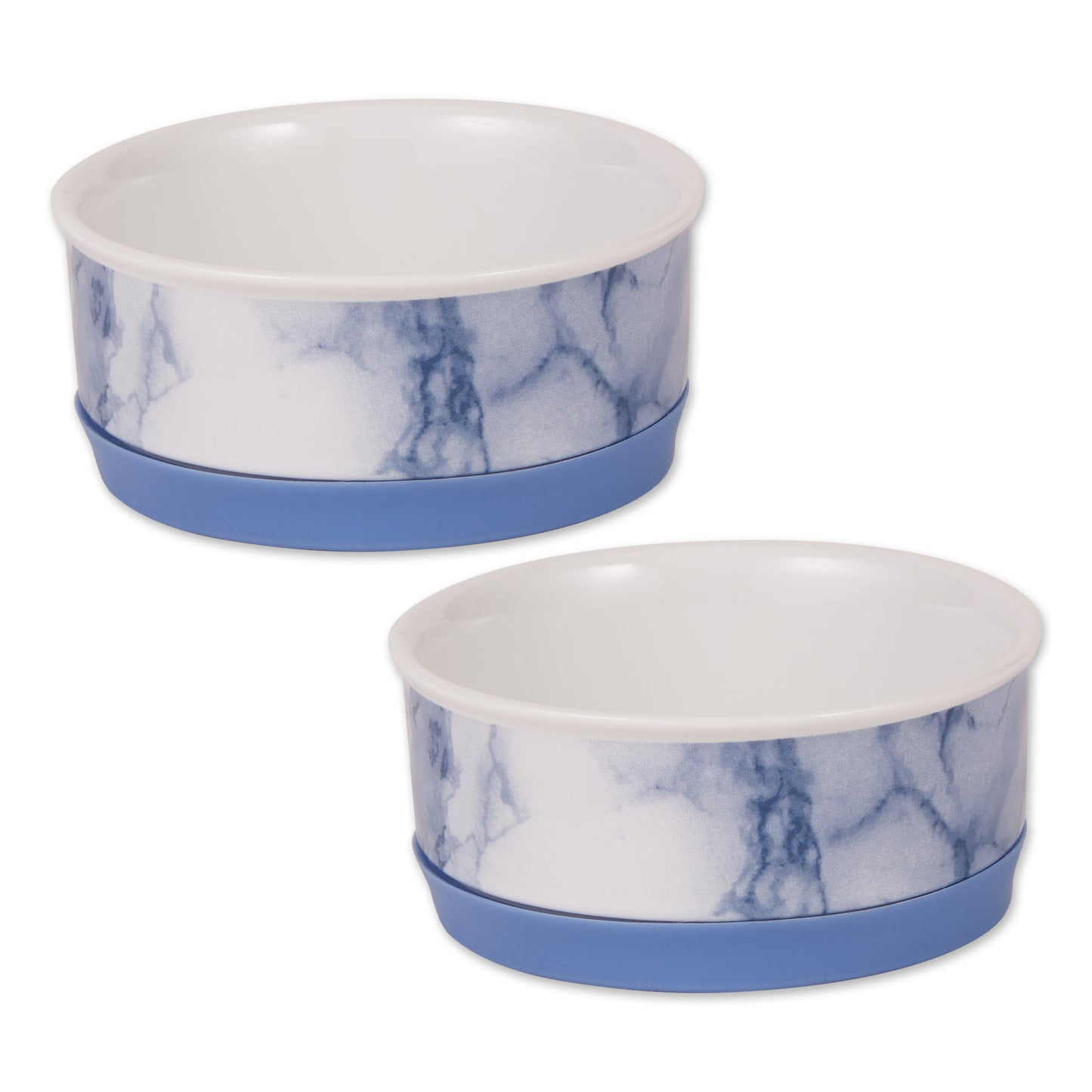 Blue Marble Pet Bowl Set/2, Small - 3/4 C Capacity