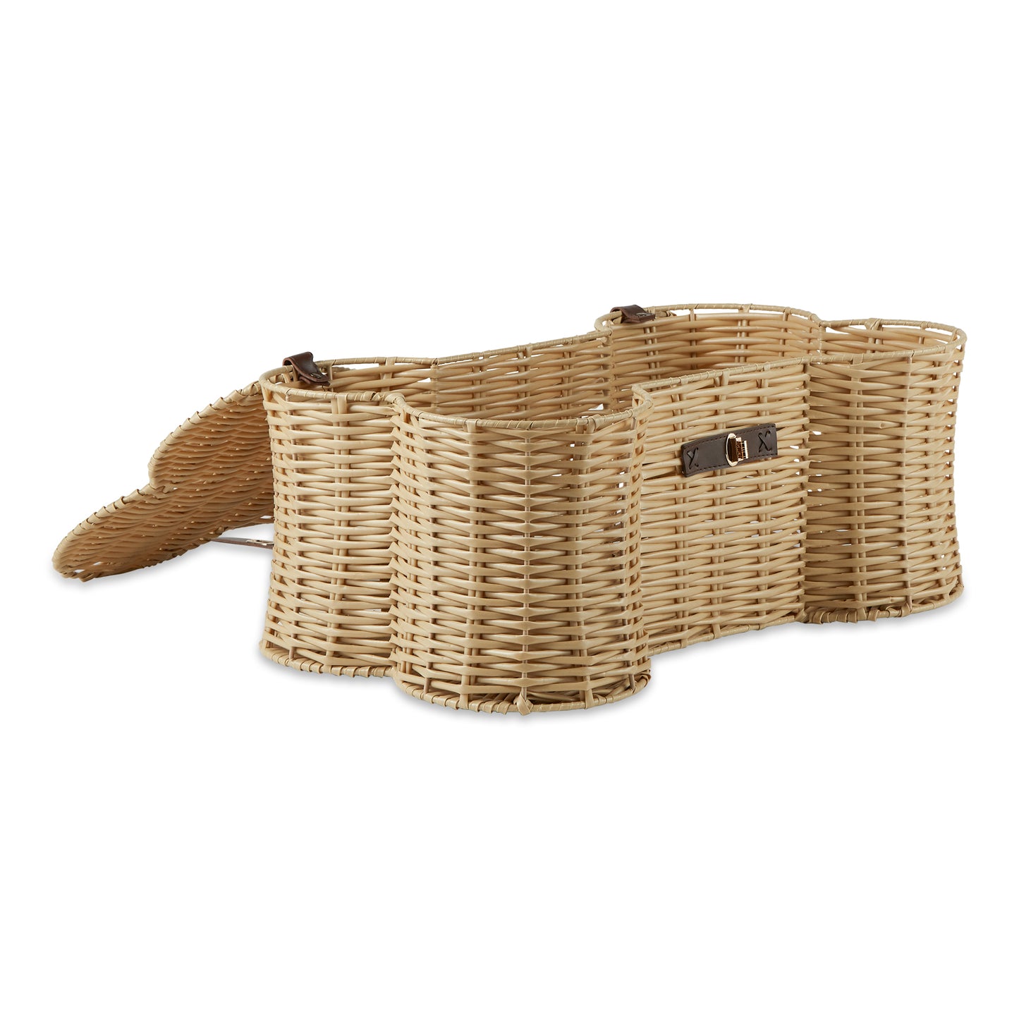 Beige Bone Shape Toy Basket Medium 21x13x8