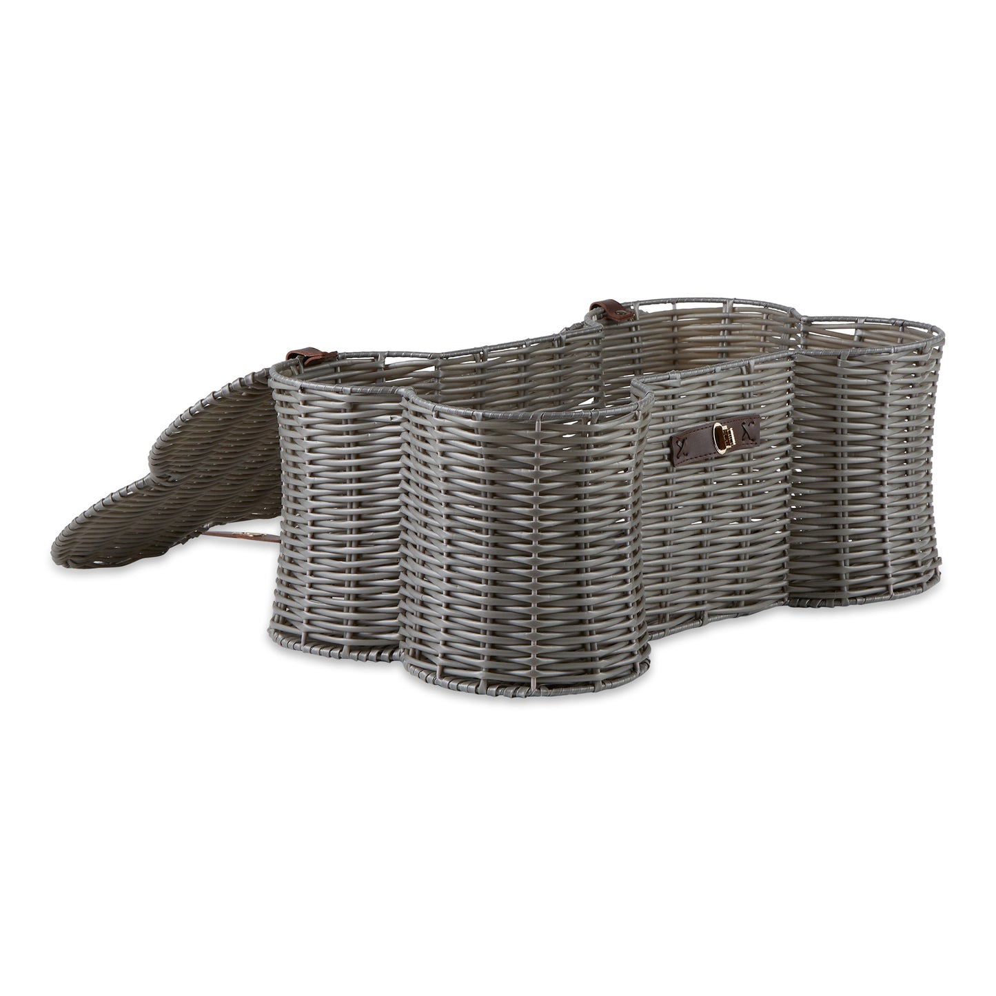 Bone Dry Pet Toy Storage Basket, Bone Shaped, Gray, Small - 17.5x11x7.5"