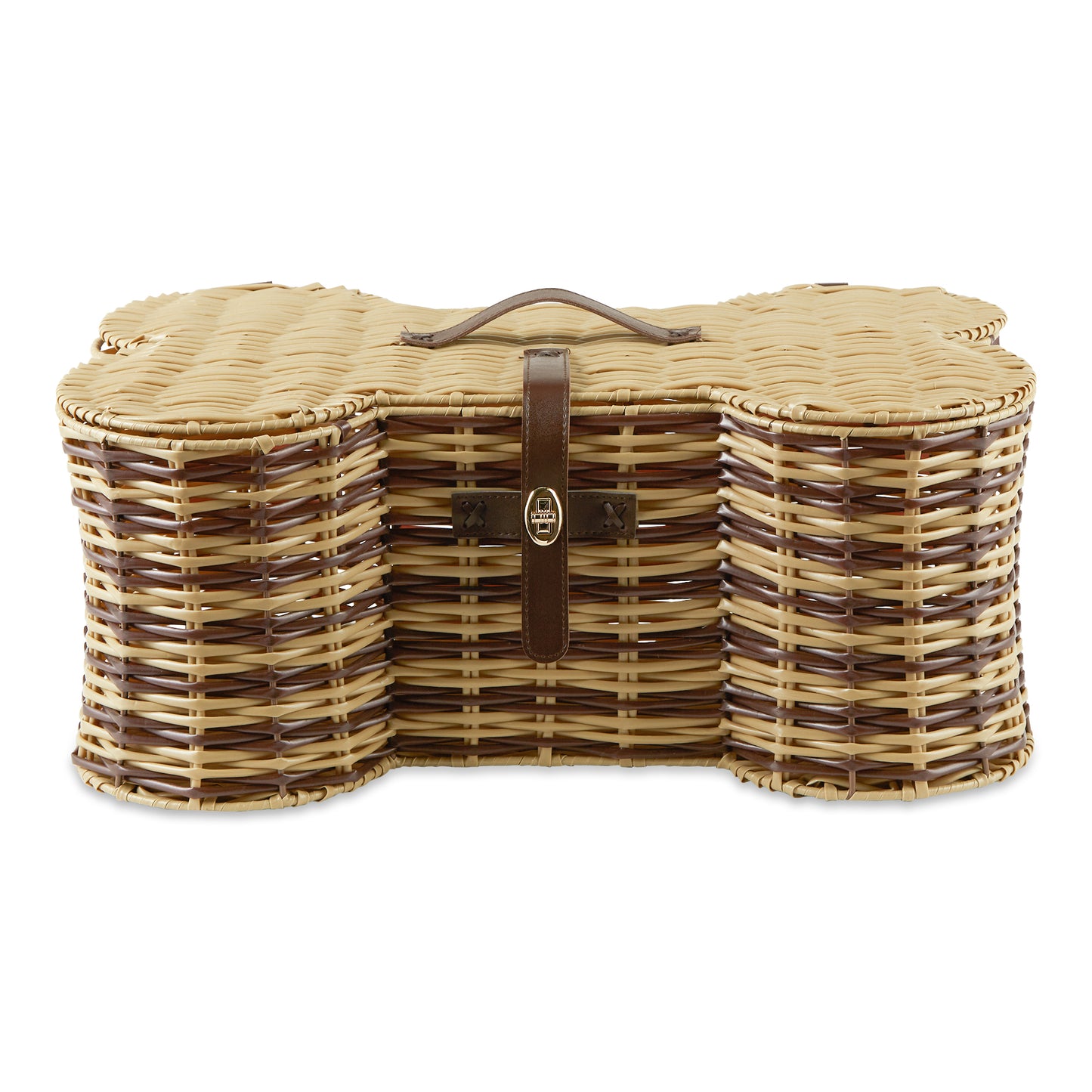 Stripe Bone Shape Toy Basket Medium 21X13X8