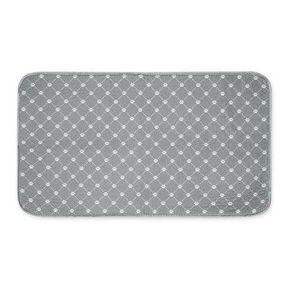 Gray Printed Trellis Paw Pet Mat Large