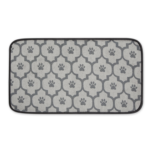 Gray Lattice Paw Pet Mat Small