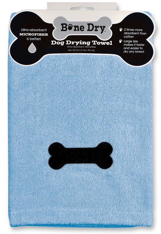 Blue Emb Bone Microfiber Drying Towel