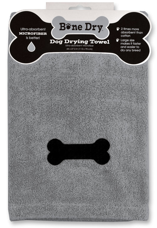 Grey Emb Bone  Microfiber Drying Towel