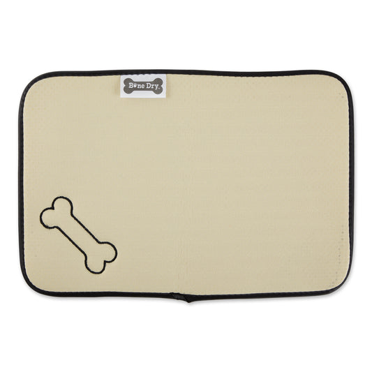 Gray Stripe Embroidered Bone Pet Mat