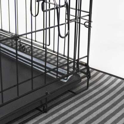 X-Large Gray Stripe Cage Mat