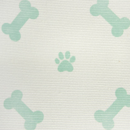 Polyester Pet Bin Paw/Bone Mint Rectangle Small 14X8X9