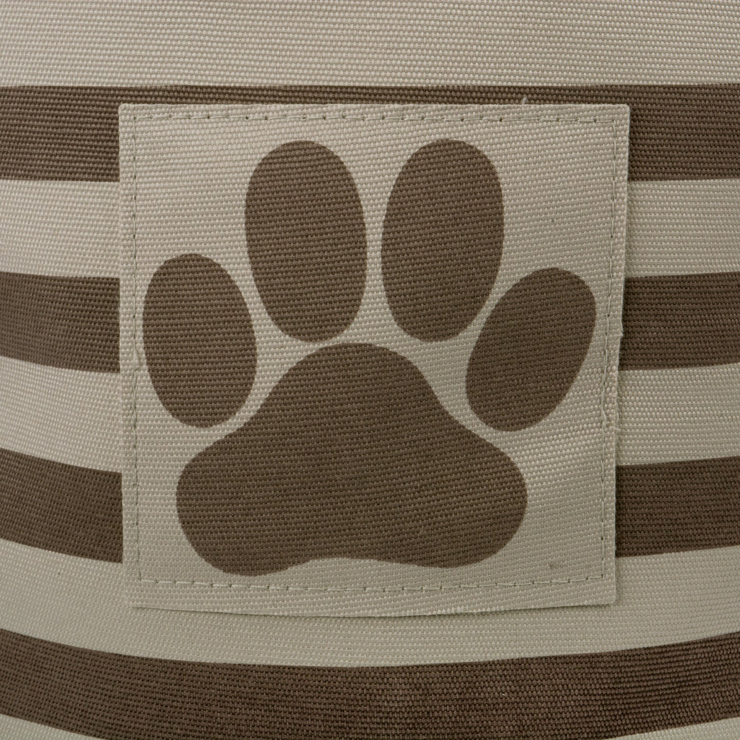 Polyester Pet Bin Stripe With Paw Patch Brown Rectangle Small 14X8X9