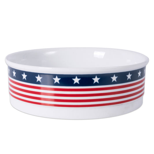 Stars & Stripes Single Pet Bowl, Large - 3.75 C. Capacity