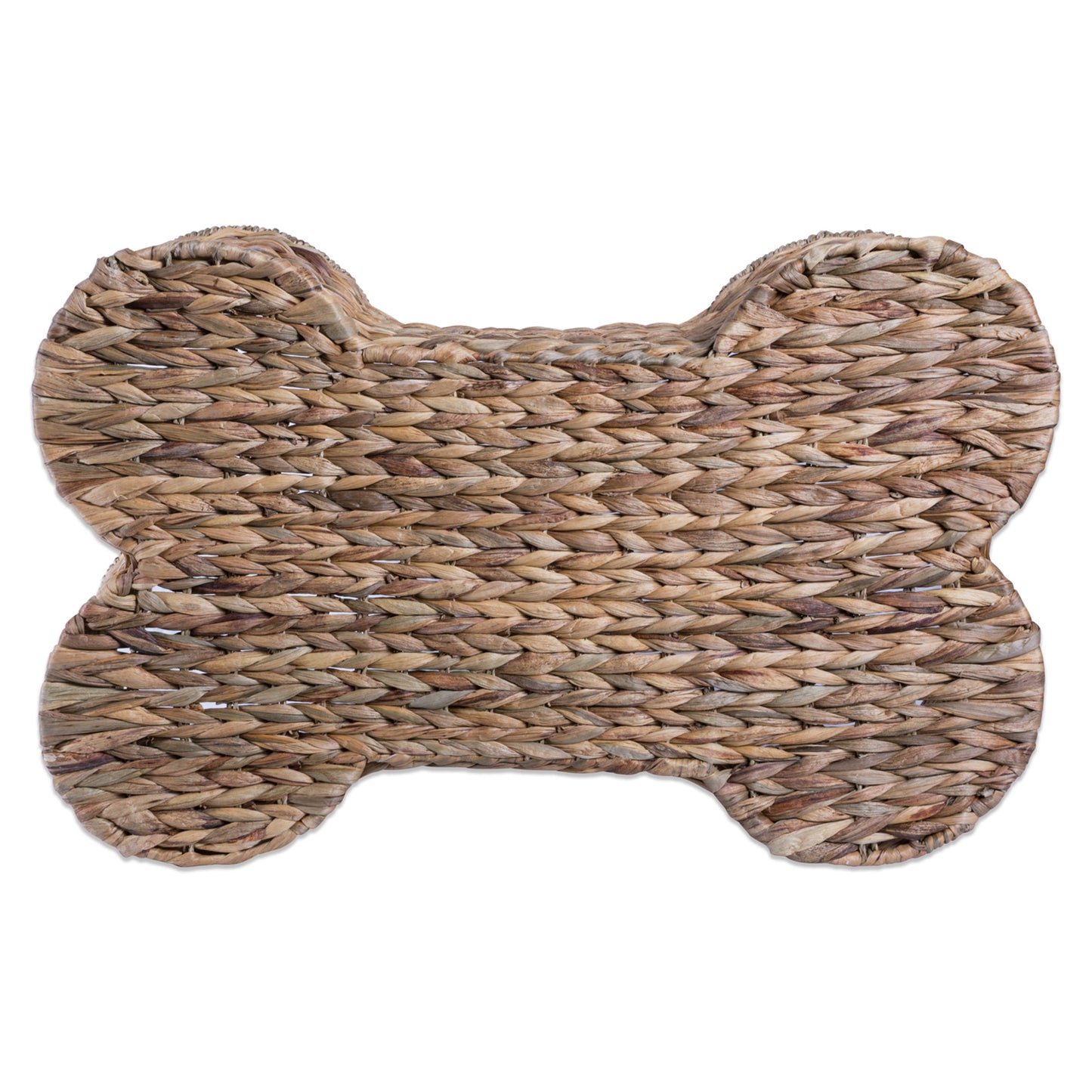 Bone Dry Hyacinth Pet Storage Basket, Bone Shaped, Natural, Small - 17.75x11x7.5"