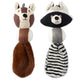 Squirrel & Raccoon Ball With Squeaker Pet Toy Set of 2