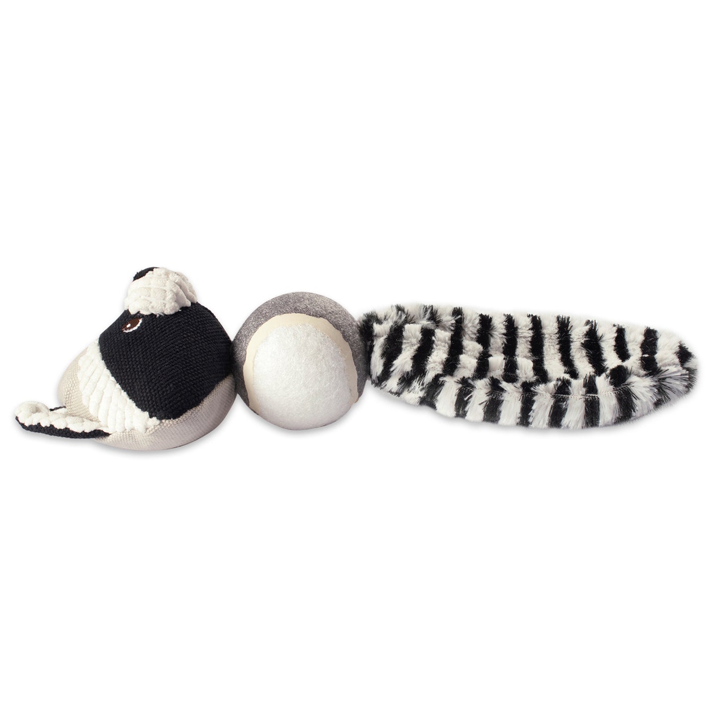 Squirrel & Raccoon Ball With Squeaker Pet Toy Set of 2