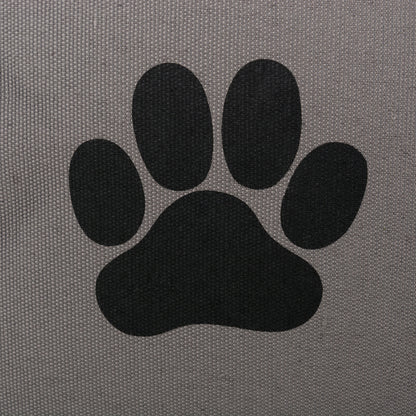 Polyester Pet Bin Paw Gray Rectangle Medium 16X10X12